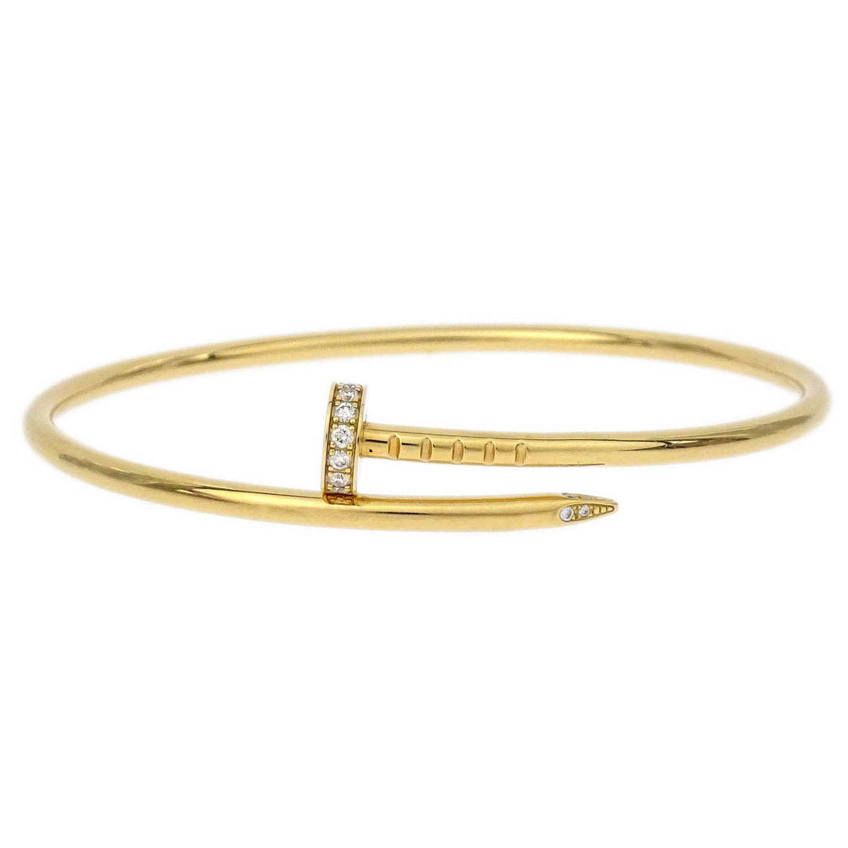 Cartier Juste Un Clou Bracelet Bangle Au750 Diamond #16 Small Model
