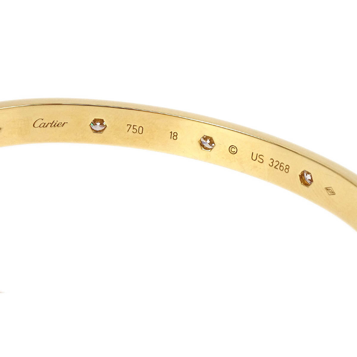 Cartier Love Bracelet Bangle Full Diamond 750 #18