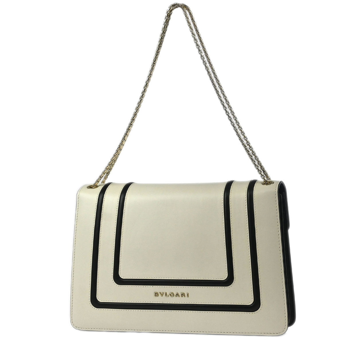 Bvlgari White Calfskin Serpenti Forever Shoulder Bag