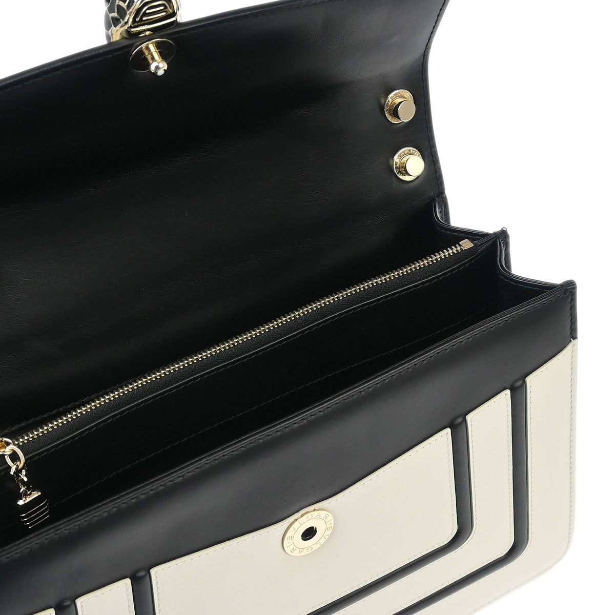 Bvlgari White Calfskin Serpenti Forever Shoulder Bag