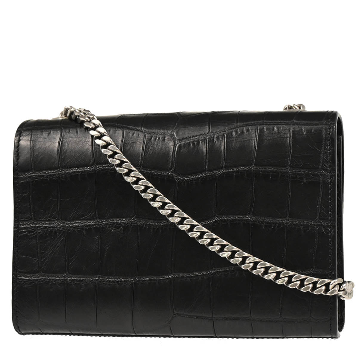 Saint Laurent Black Embossed Leather Kate Shoulder Bag