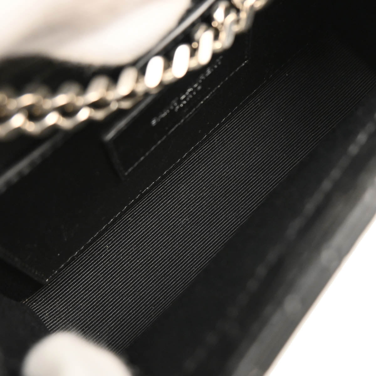 Saint Laurent Black Embossed Leather Kate Shoulder Bag