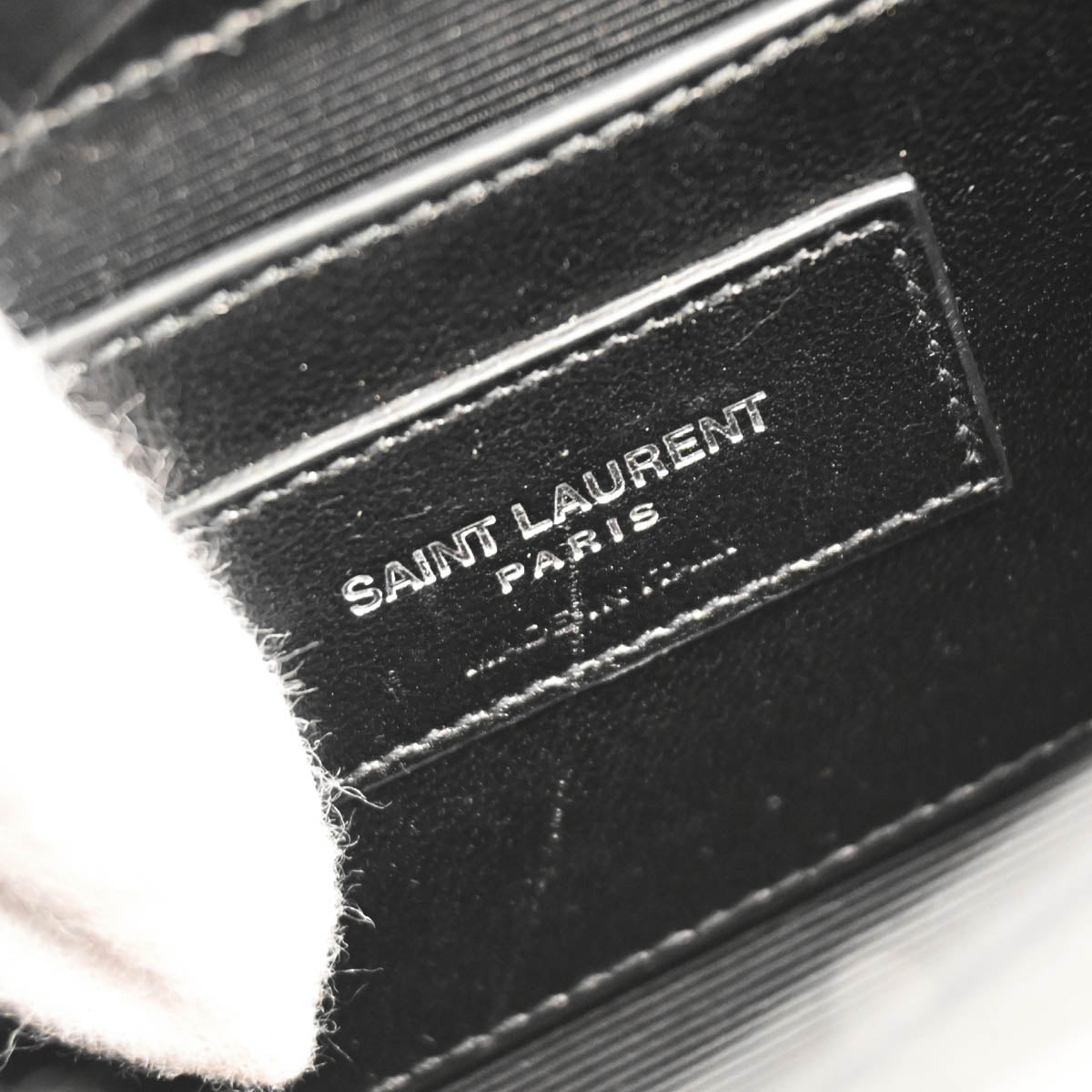 Saint Laurent Black Embossed Leather Kate Shoulder Bag