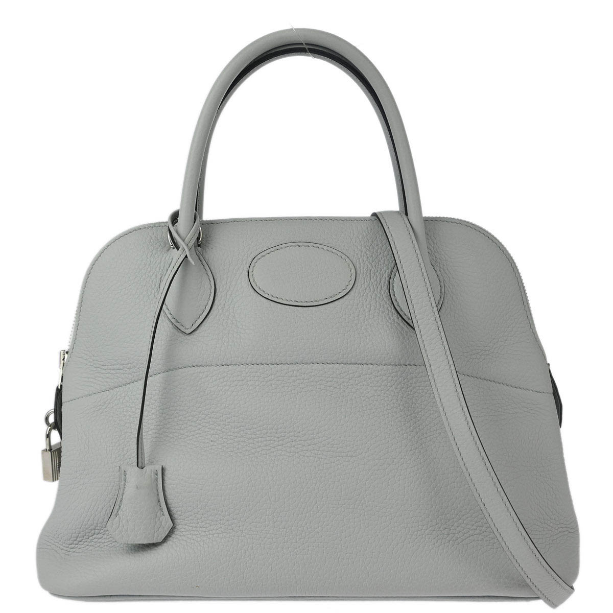 Hermes 2019 Blue Pale Taurillon Clemence Bolide 31 2way Shoulder Handbag