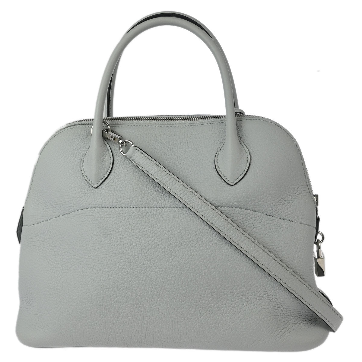 Hermes 2019 Blue Pale Taurillon Clemence Bolide 31 2way Shoulder Handbag