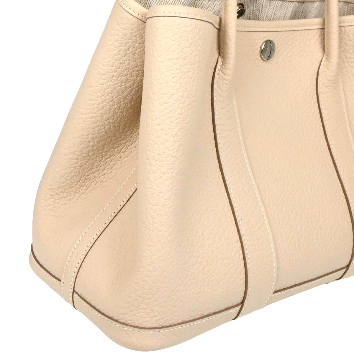 関税負担なし 国内発送【Beton】HERMES Garden Party TPM 30 Hermes Garden Party bag 30/TPM Beton Negonda leather Silver