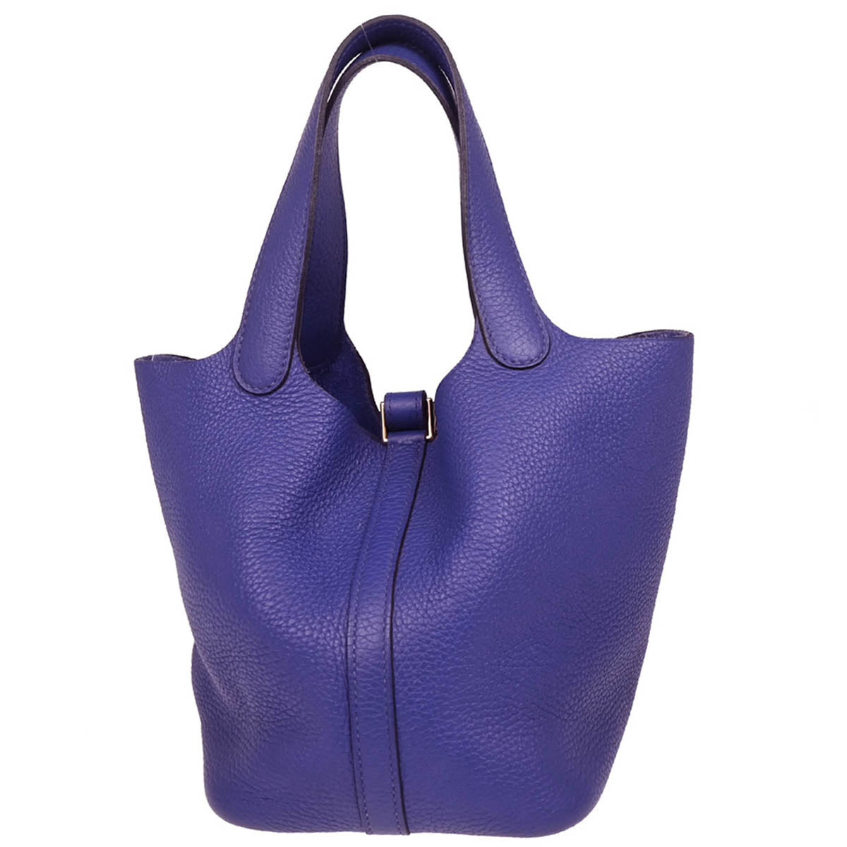 Hermes 2017 Blue Electric Taurillon Clemence Picotin Lock 18 PM Handbag
