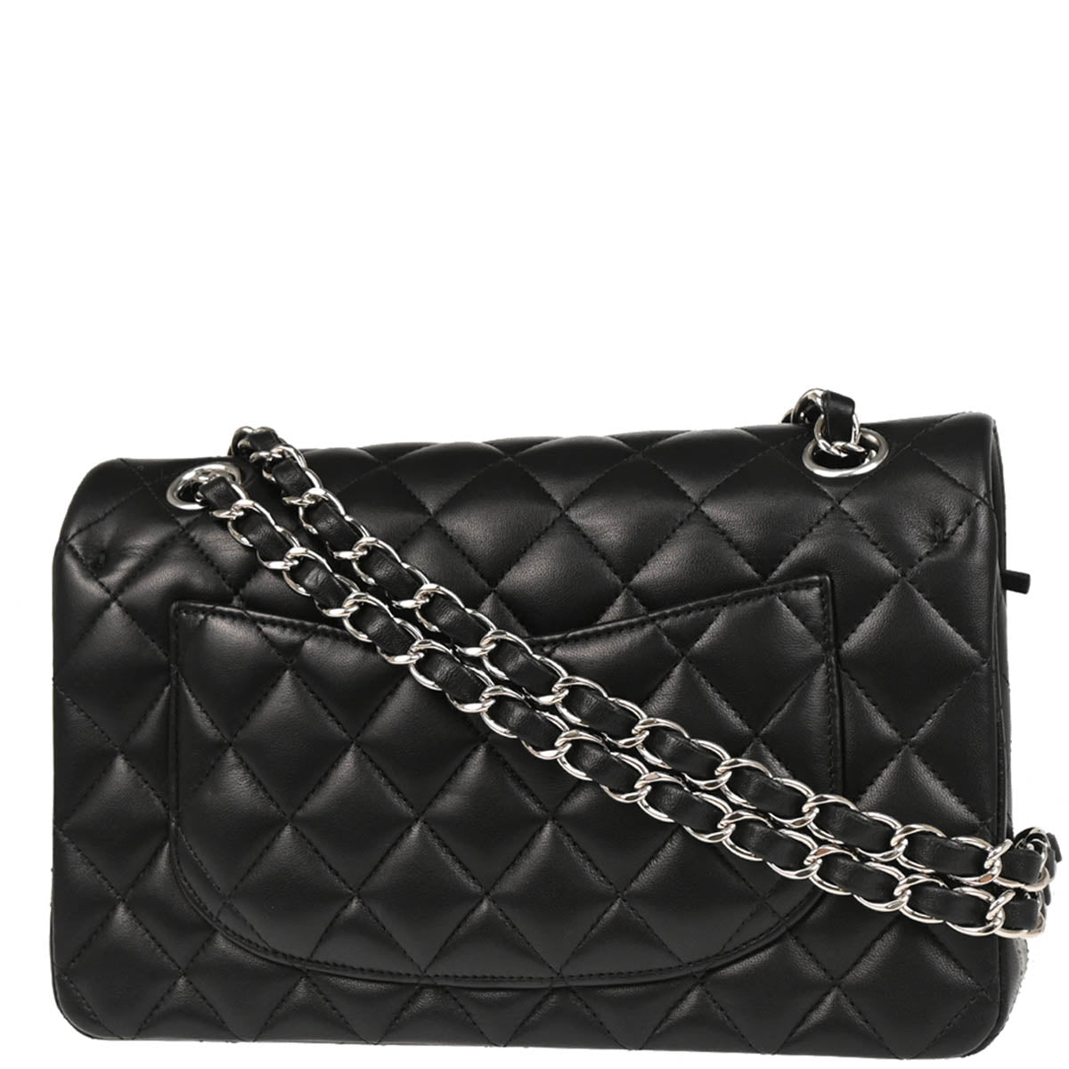 Chanel 2019 Black Lambskin Small Classic Double Flap Shoulder Bag