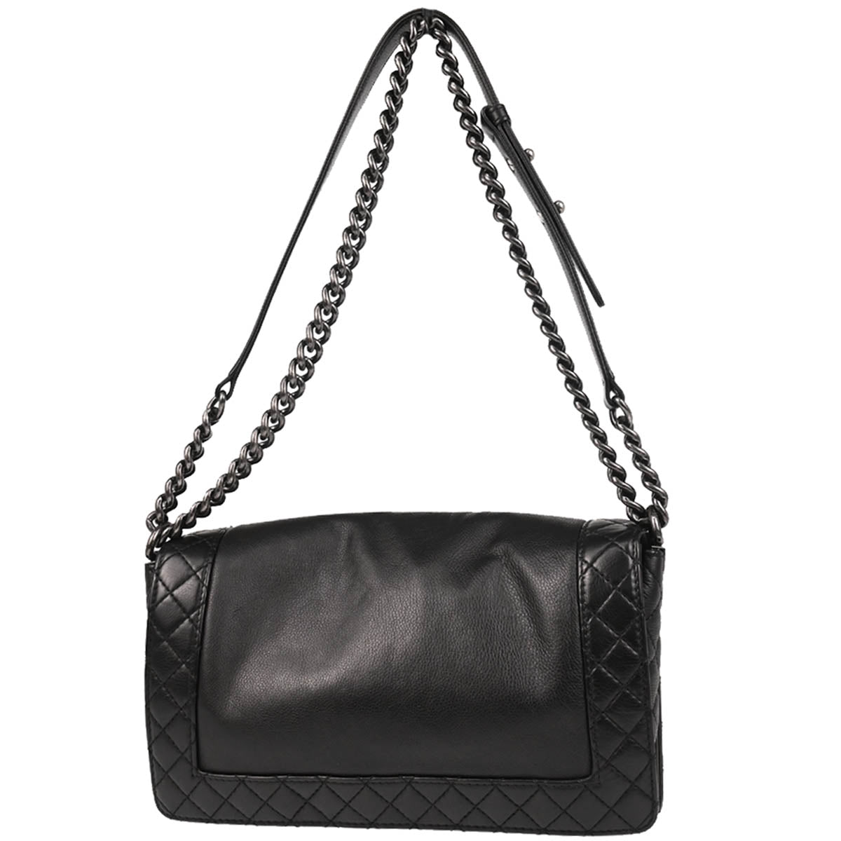 Boy Reverso Chanel 2013-2014 Black Calfskin New Medium Shoulder Bag