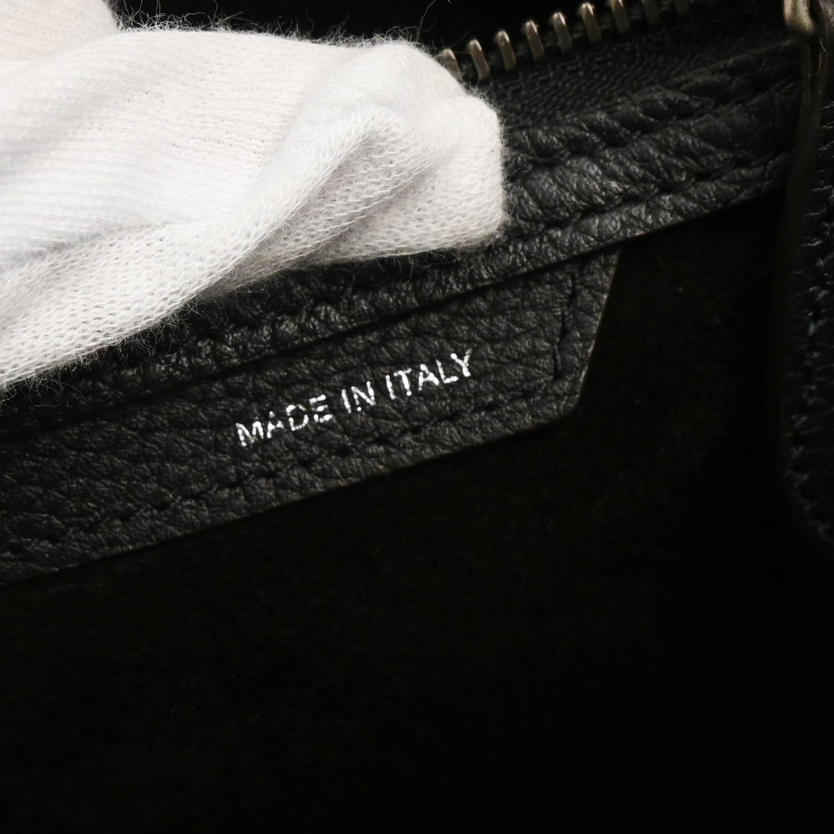 Celine Black Leather Micro Luggage Tote Bag