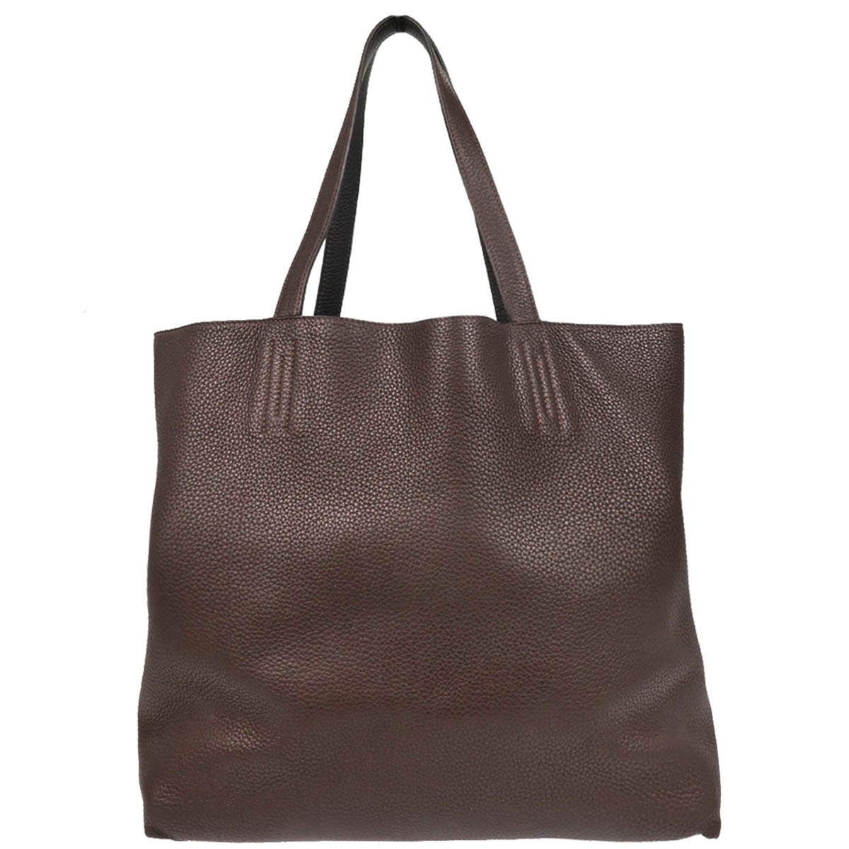 Hermes Ebene Black Taurillon Double Sens 36 Reversible Tote Handbag
