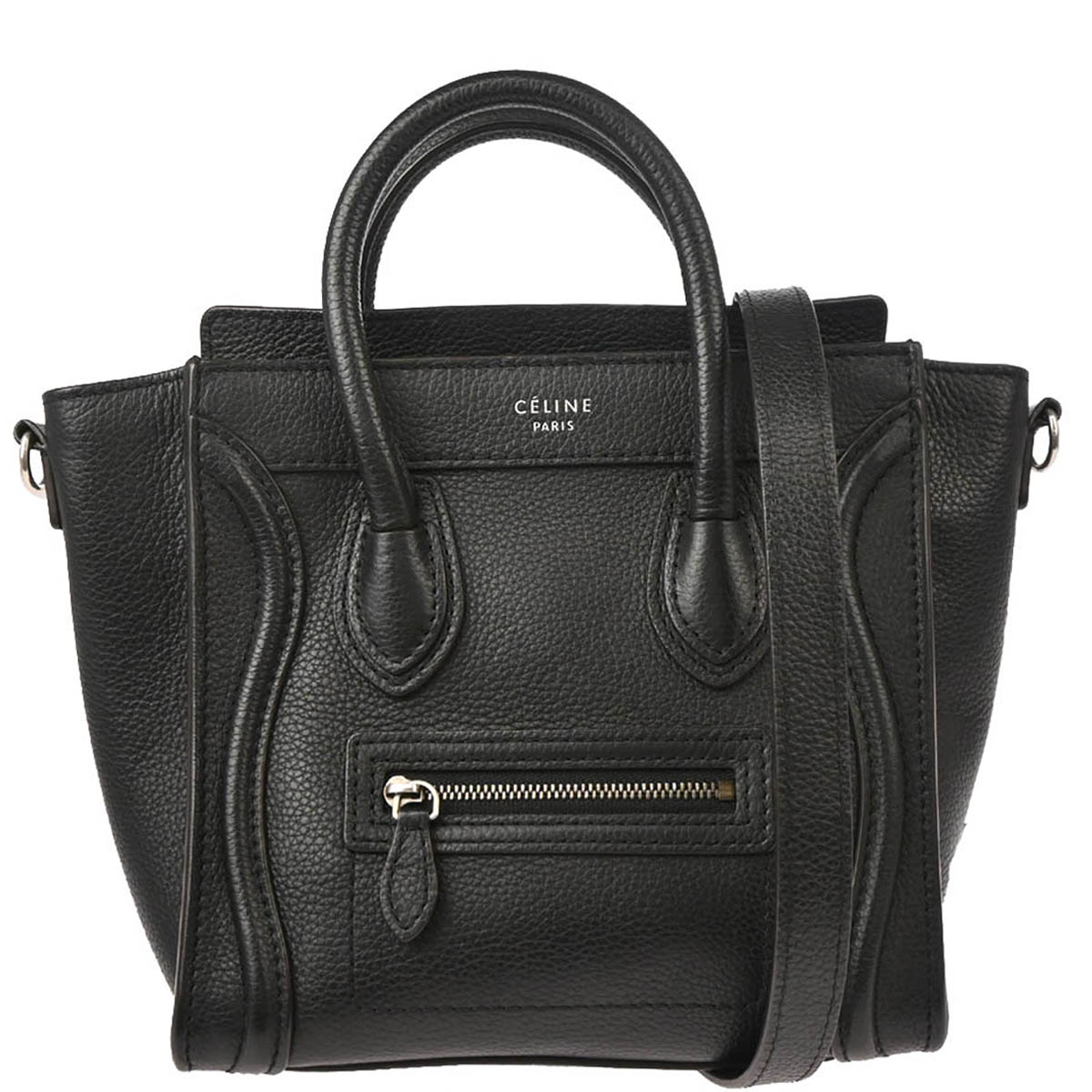 Celine Black Nano Luggage 2way Shoulder Handbag