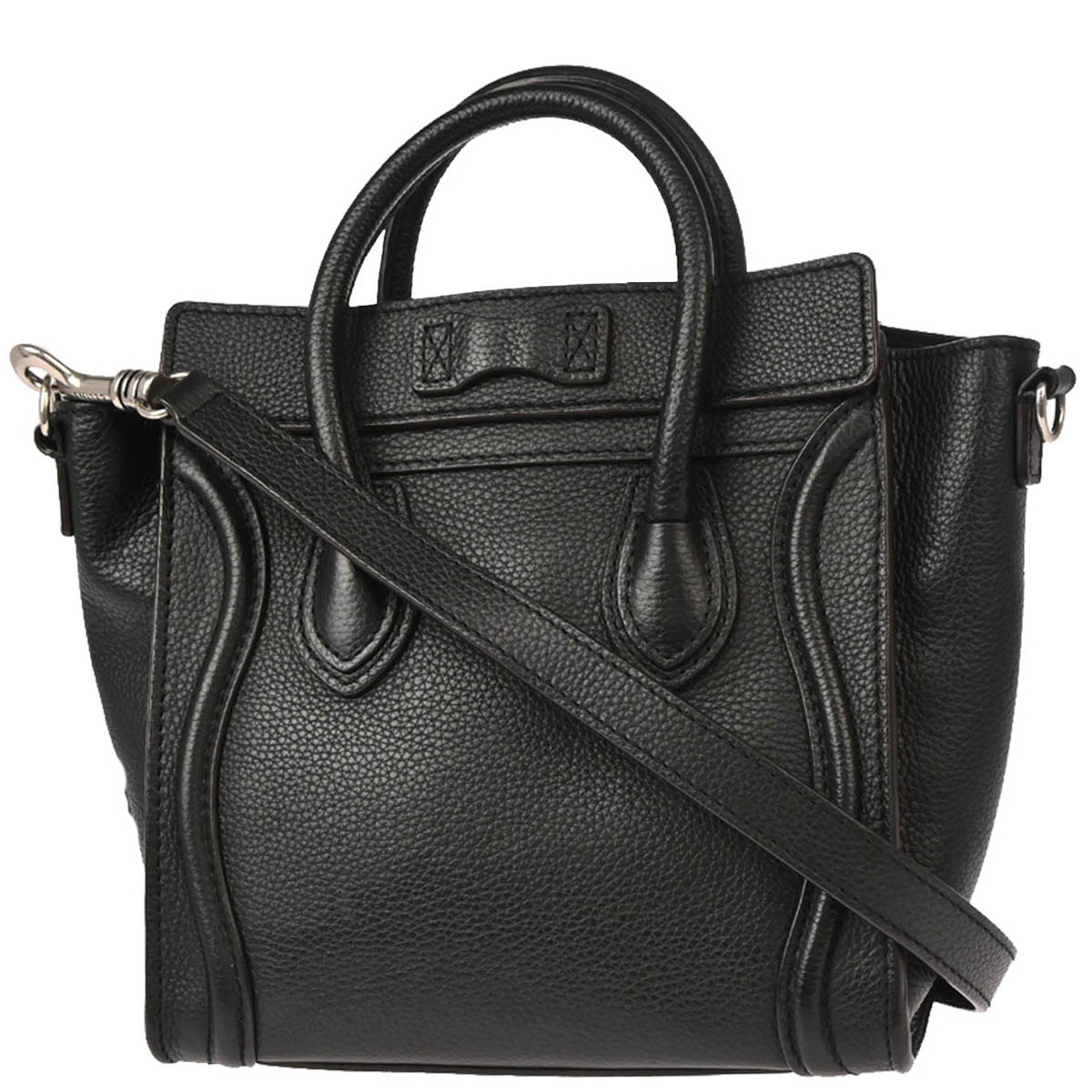 Celine Black Nano Luggage 2way Shoulder Handbag