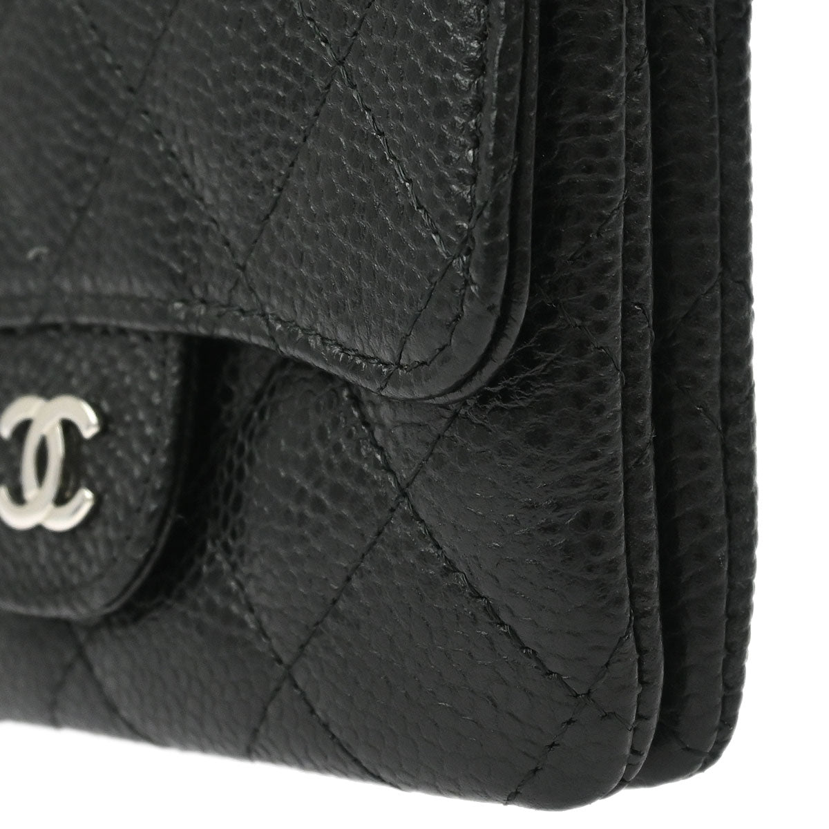 Chanel 2013-2014 Black Caviar Coin Purse Wallet
