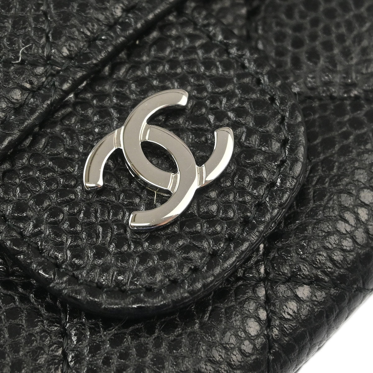 Chanel 2013-2014 Black Caviar Coin Purse Wallet