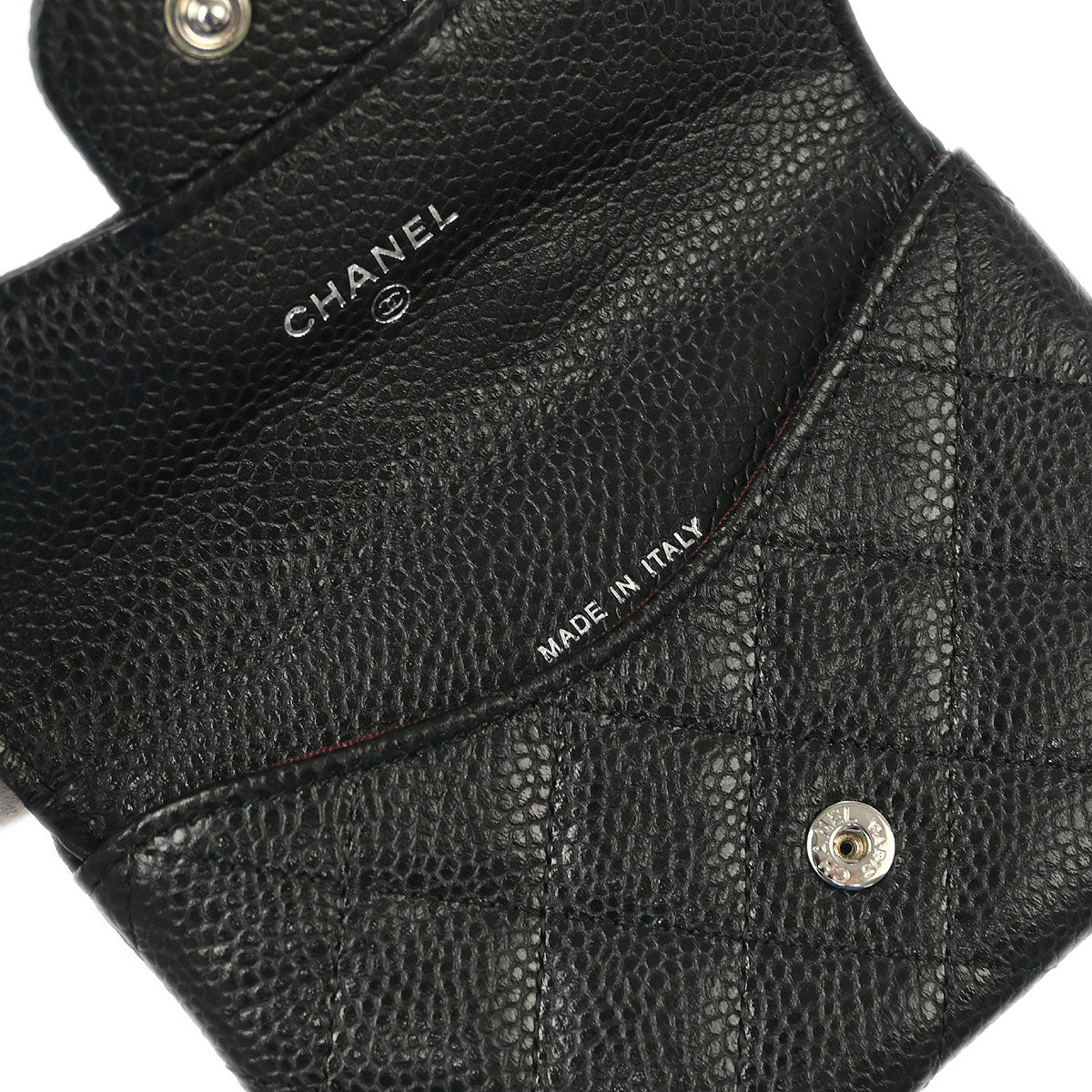 Chanel 2013-2014 Black Caviar Coin Purse Wallet