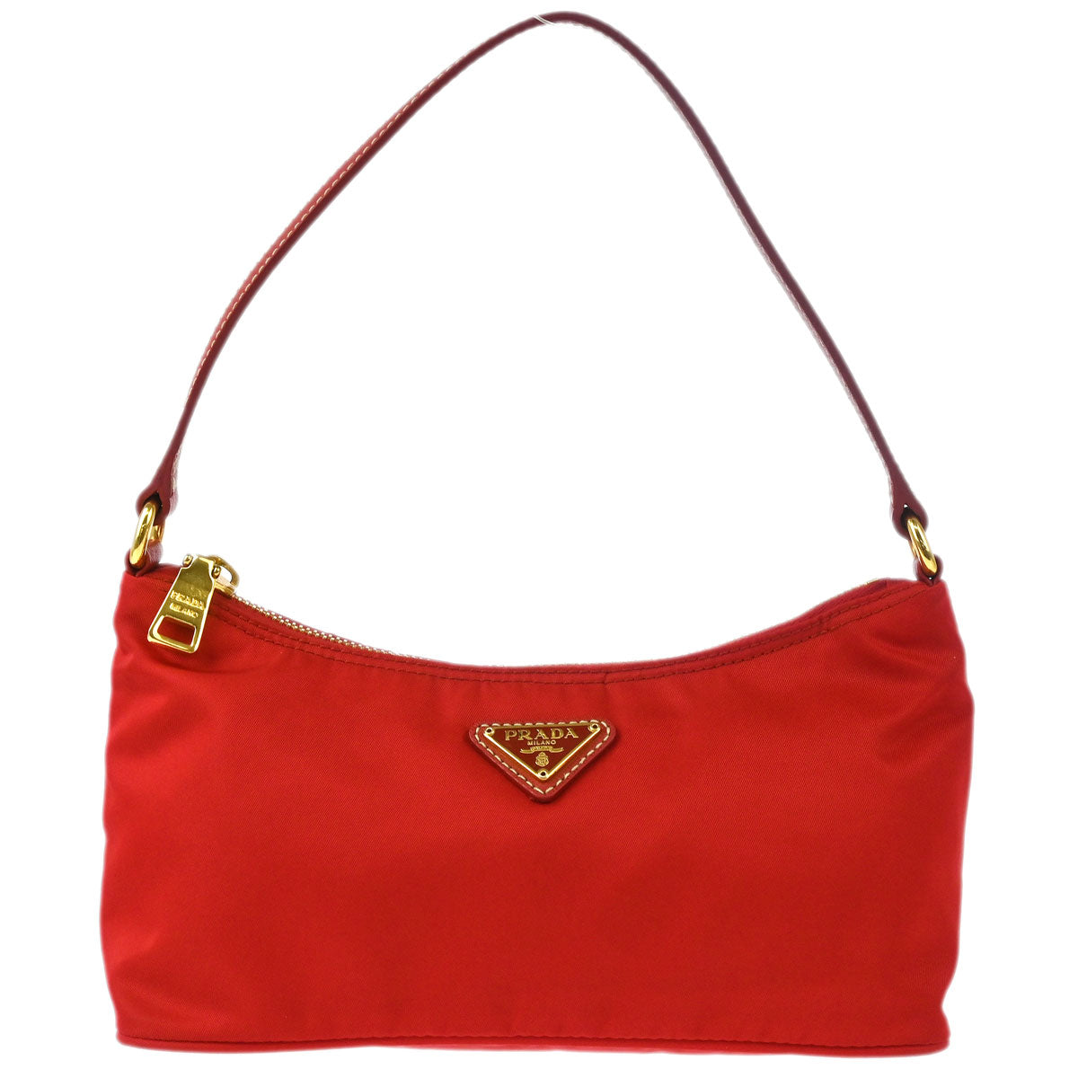 Prada Red Nylon Hobo Handbag