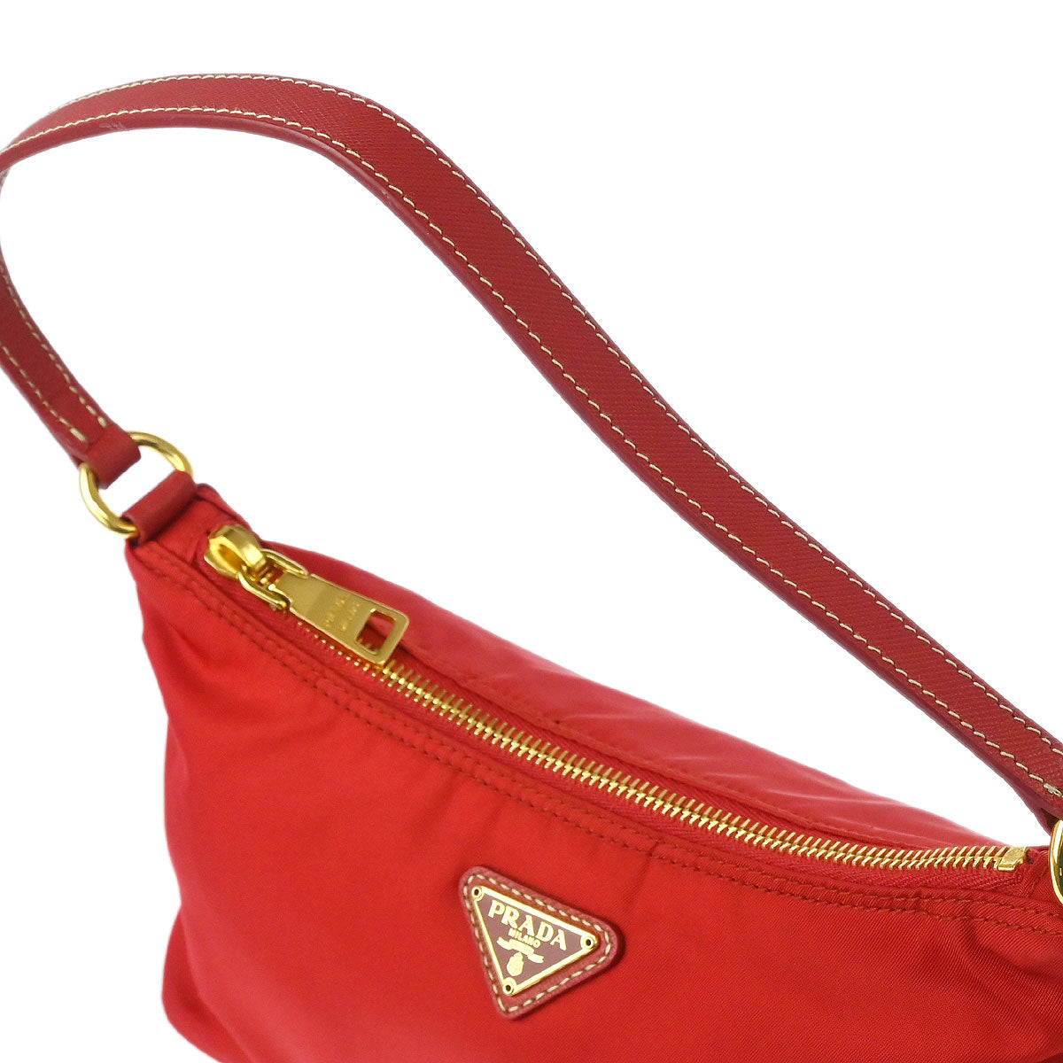 Prada Red Nylon Hobo Handbag