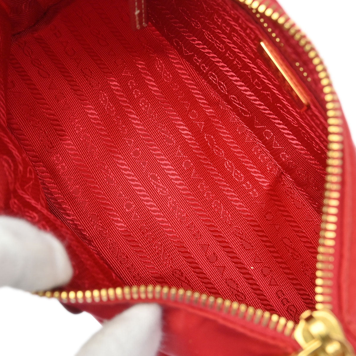 Prada Red Nylon Hobo Handbag