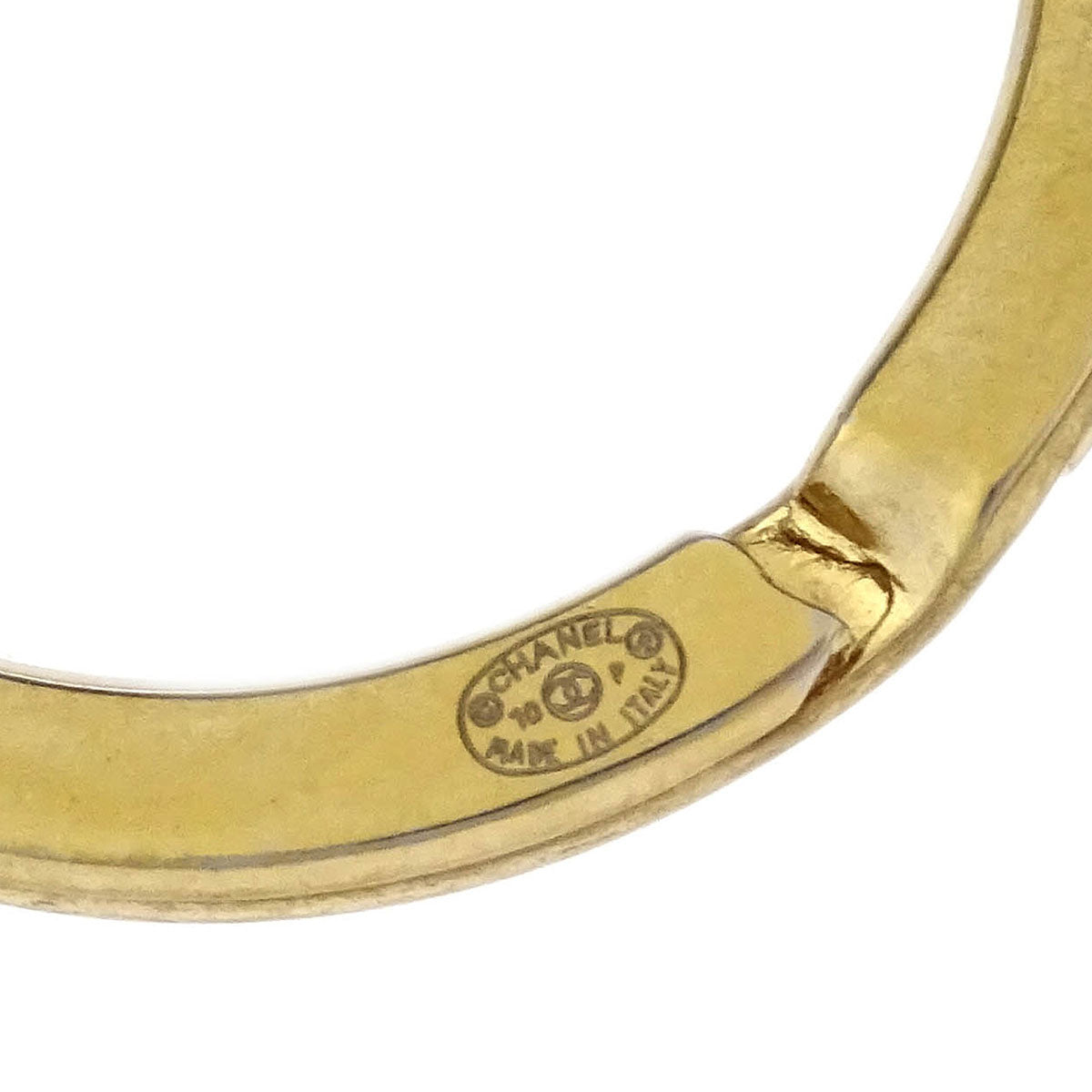 Chanel Gold Key Holder Bag Charm CC Flower Small Good 10P