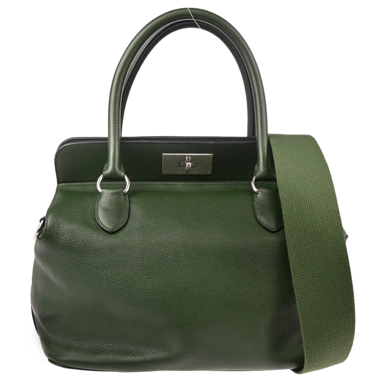 Hermes 2014 Vert Anglais Evercolor Toolbox 26 2way Shoulder Handbag