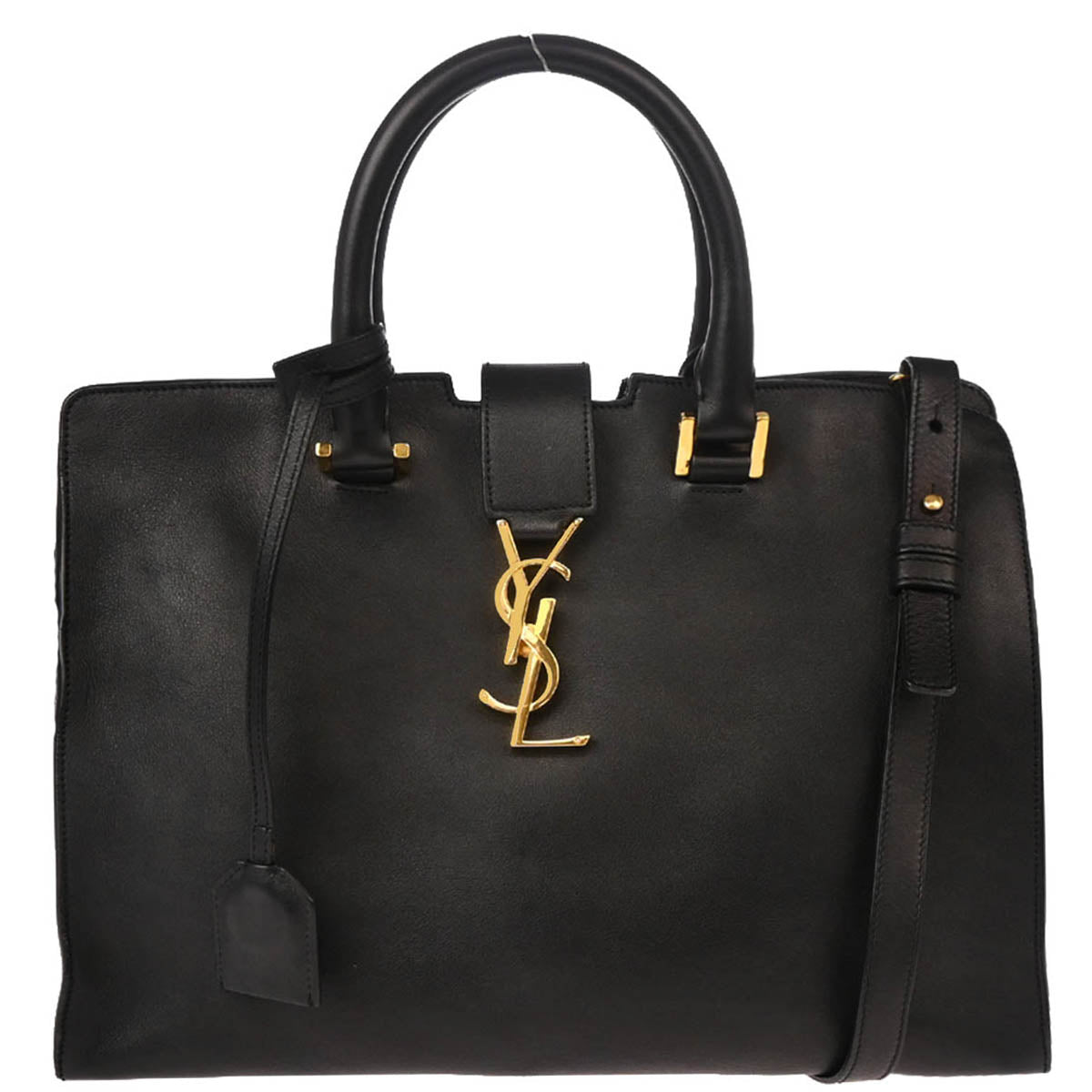 Saint Laurent Black Baby Cabas 2way Shoulder Handbag