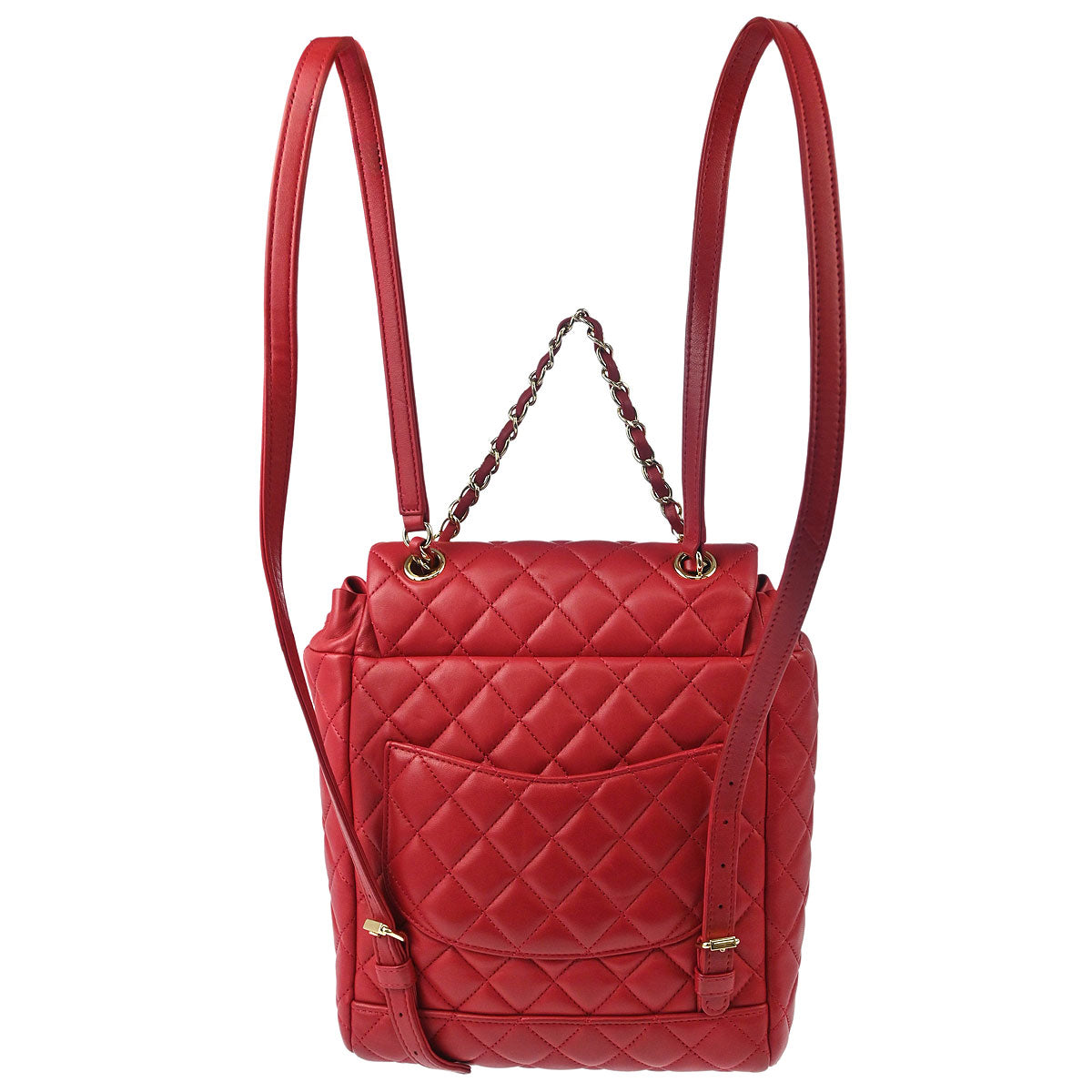 Chanel 2017 Red Lambskin Urban Spirit Backpack