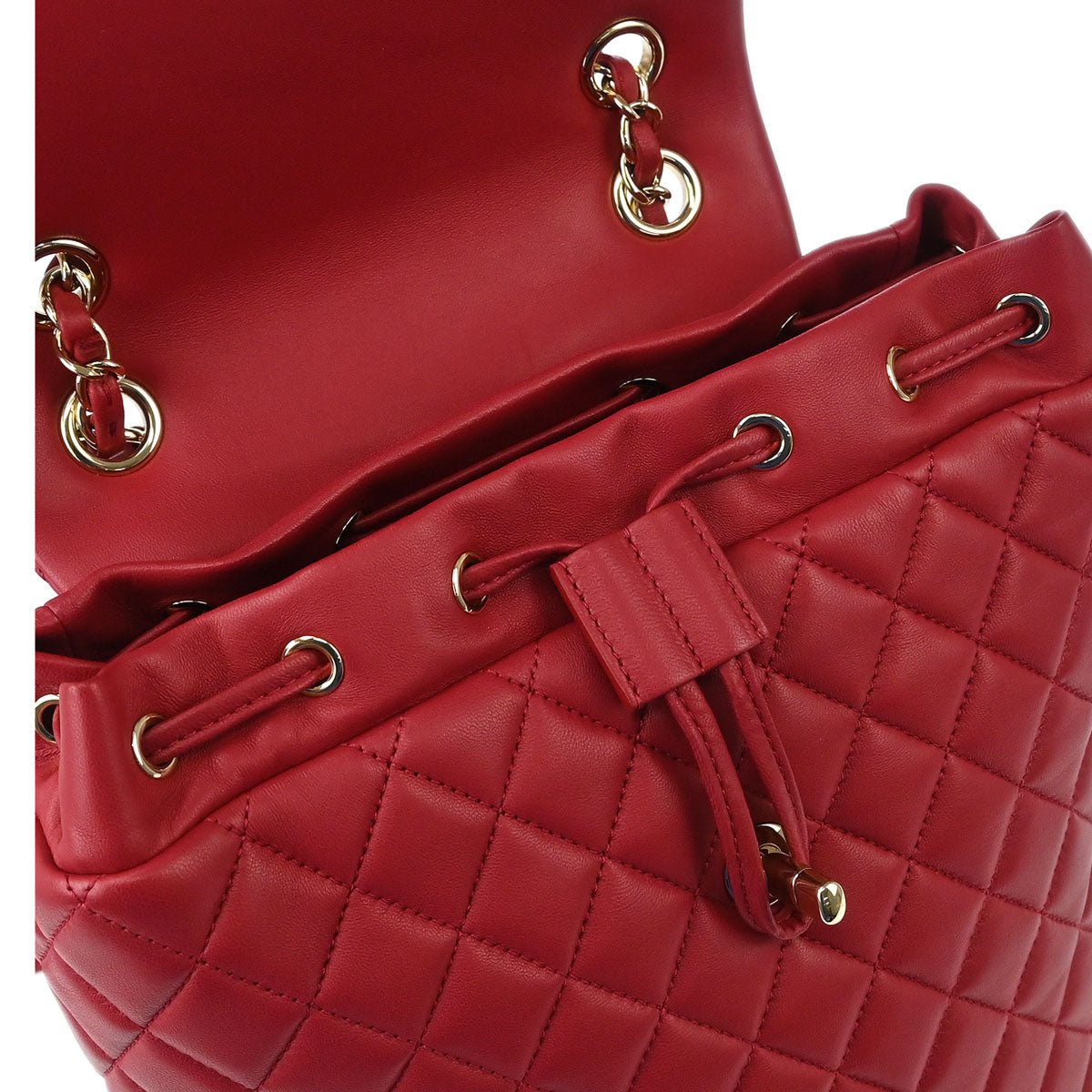 Chanel 2017 Red Lambskin Urban Spirit Backpack