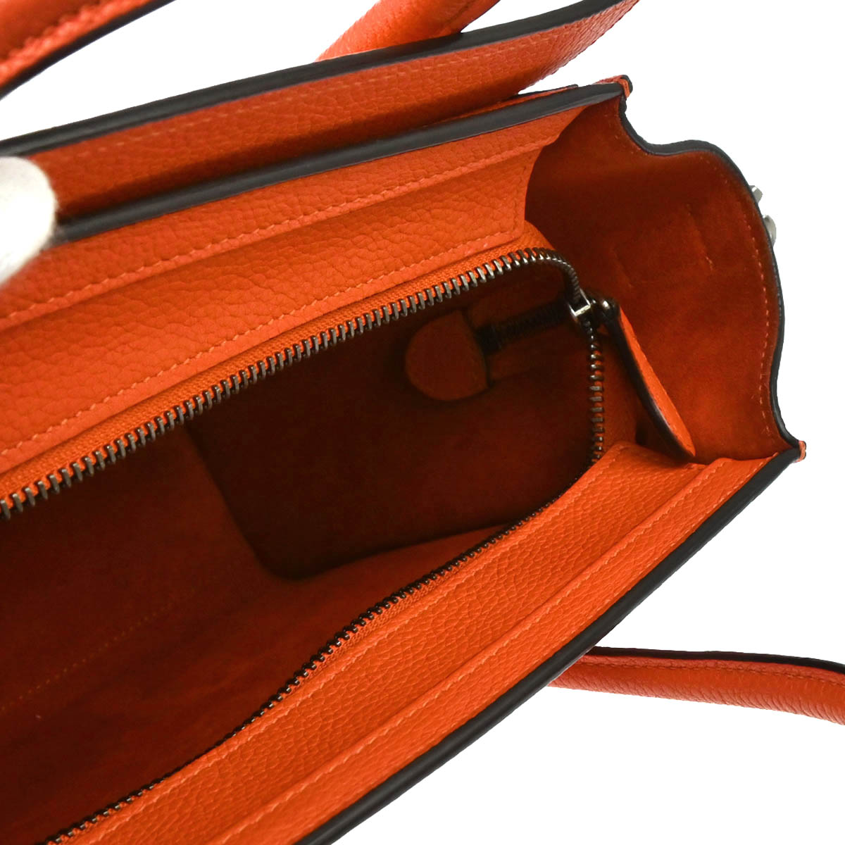 Celine Vermilion Nano Luggage 2way Shoulder Handbag