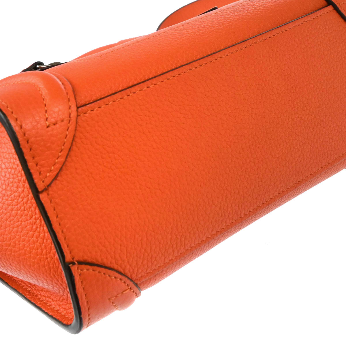 Celine Vermilion Nano Luggage 2way Shoulder Handbag