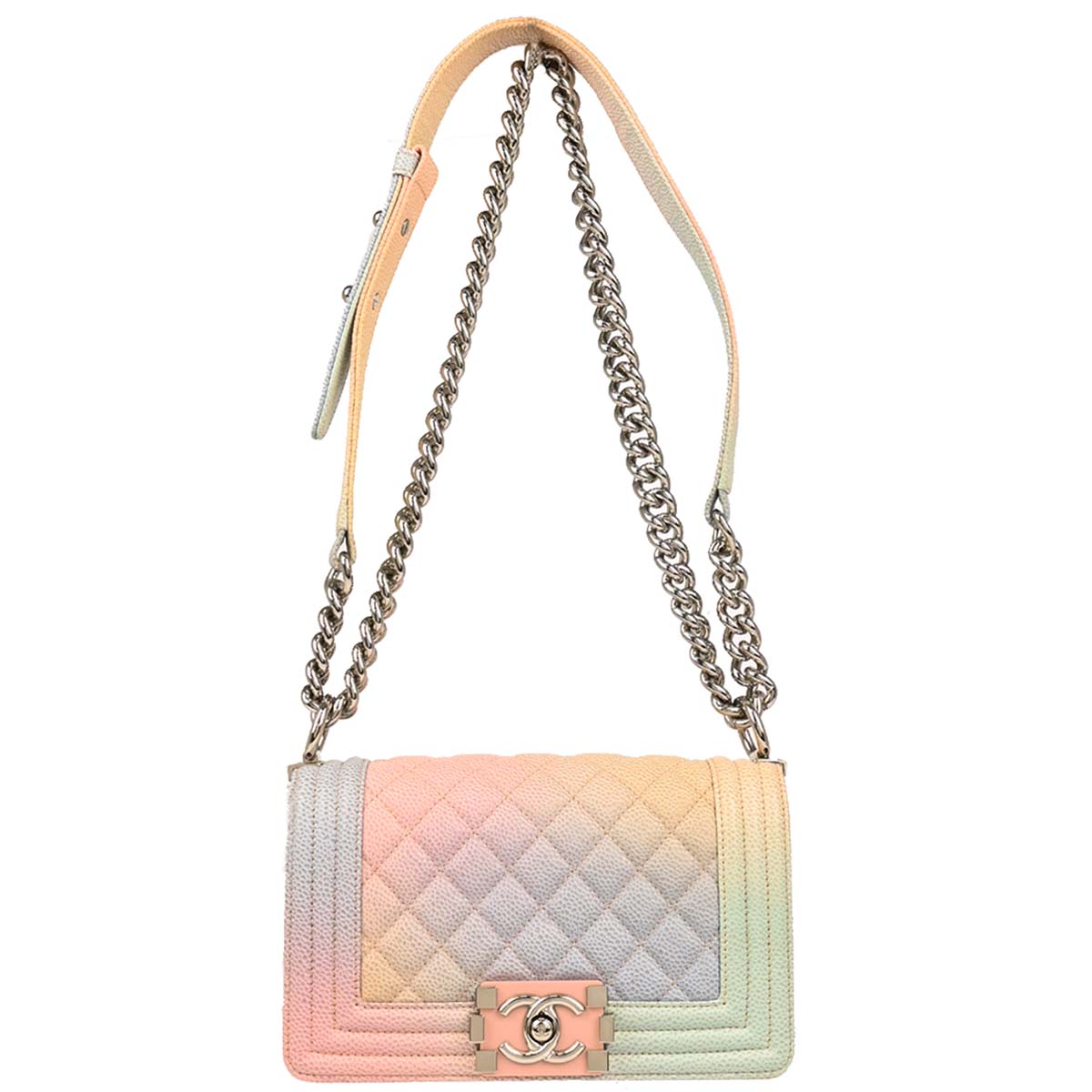 Boy Chanel 2018 Pastel Color Caviar Small Chain Shoulder Bag