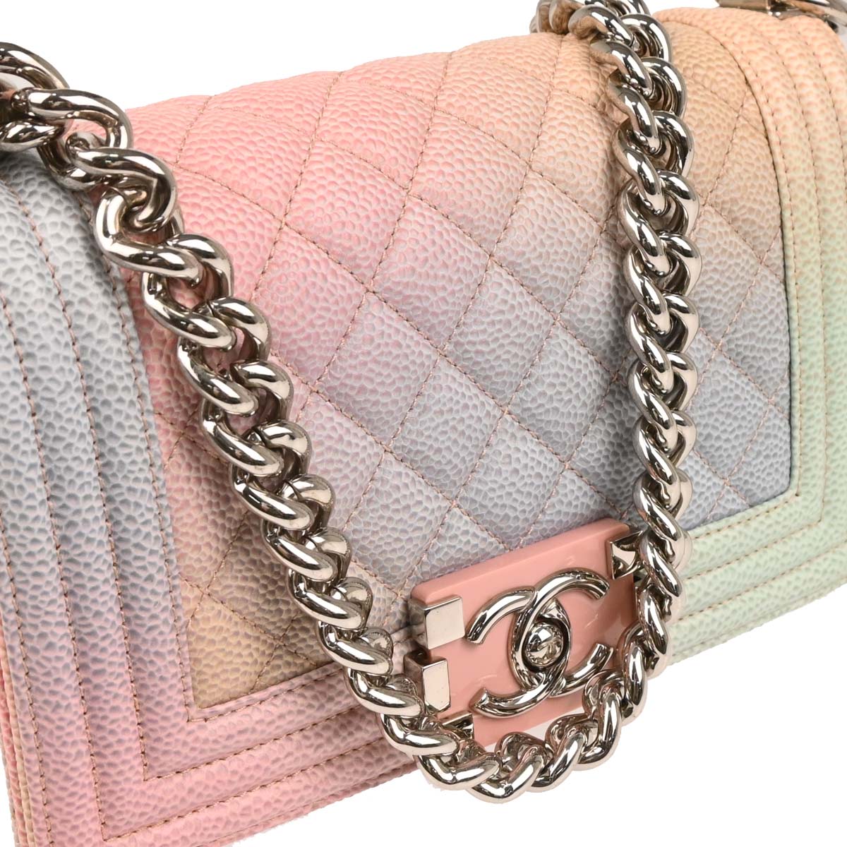 Boy Chanel 2018 Pastel Color Caviar Small Chain Shoulder Bag