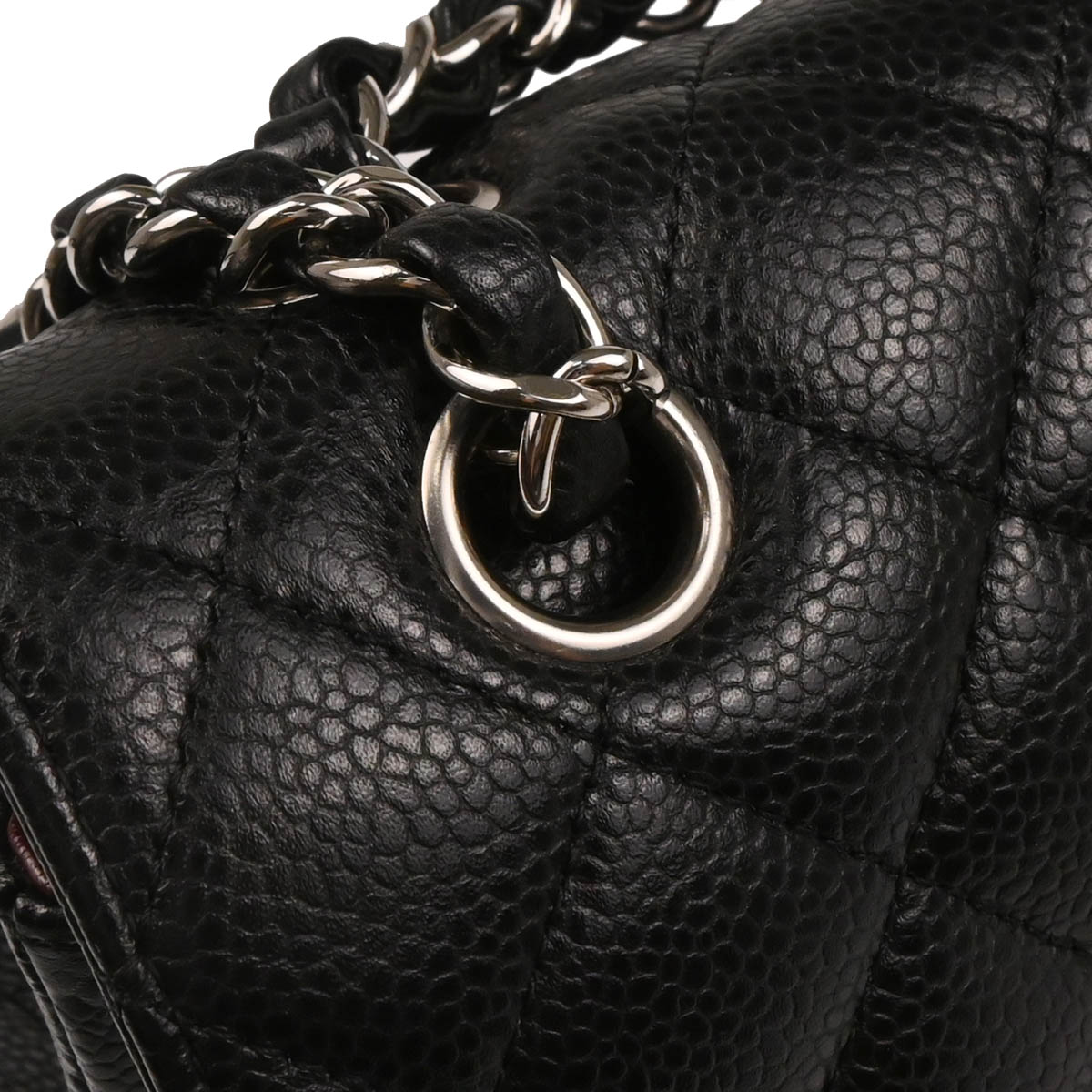 Chanel 2017-2018 Black Caviar Medium Classic Double Flap Shoulder Bag