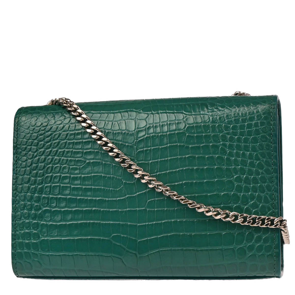 Saint Laurent Green Embossed Leather Kate Shoulder Bag