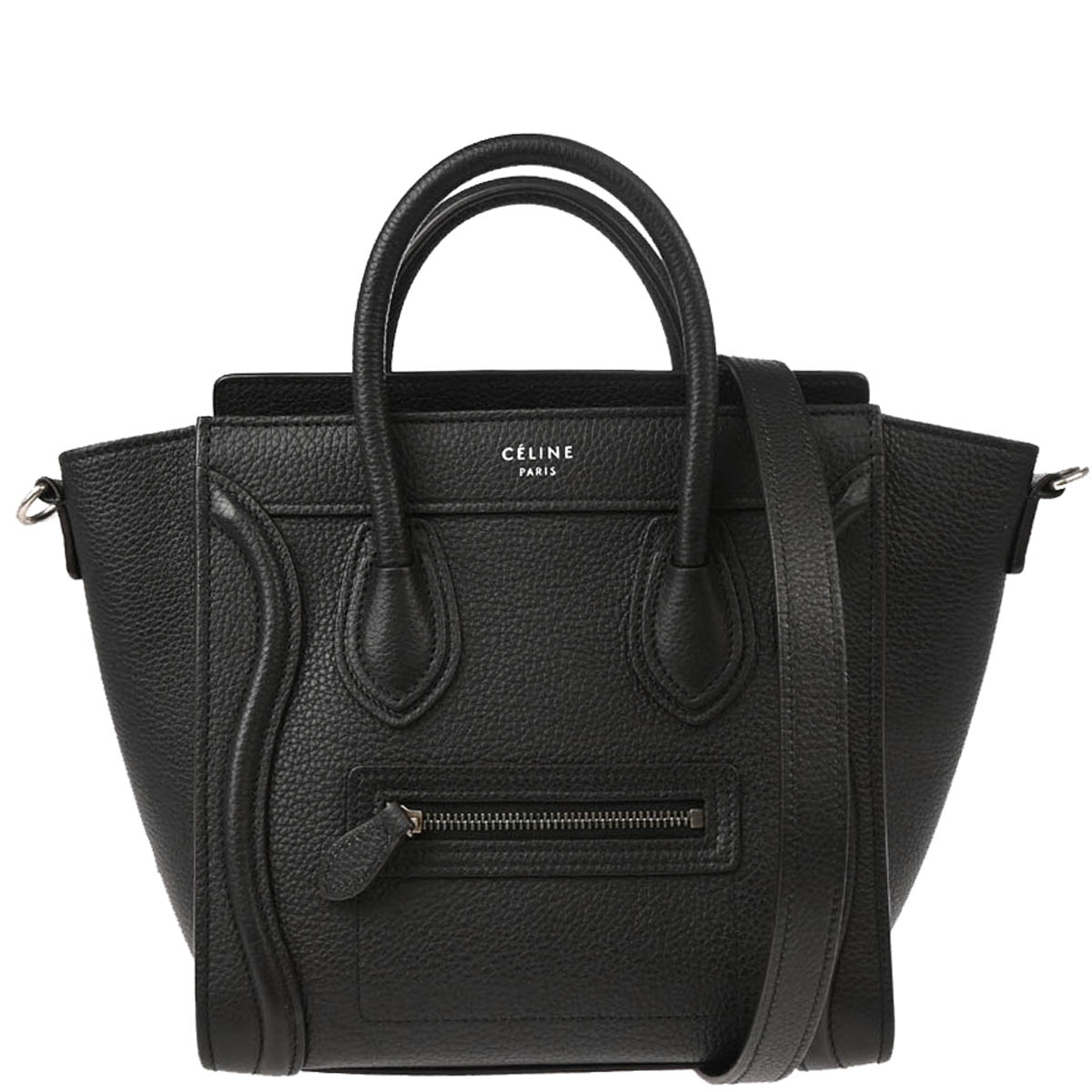 Celine Black Nano Luggage 2way Shoulder Handbag