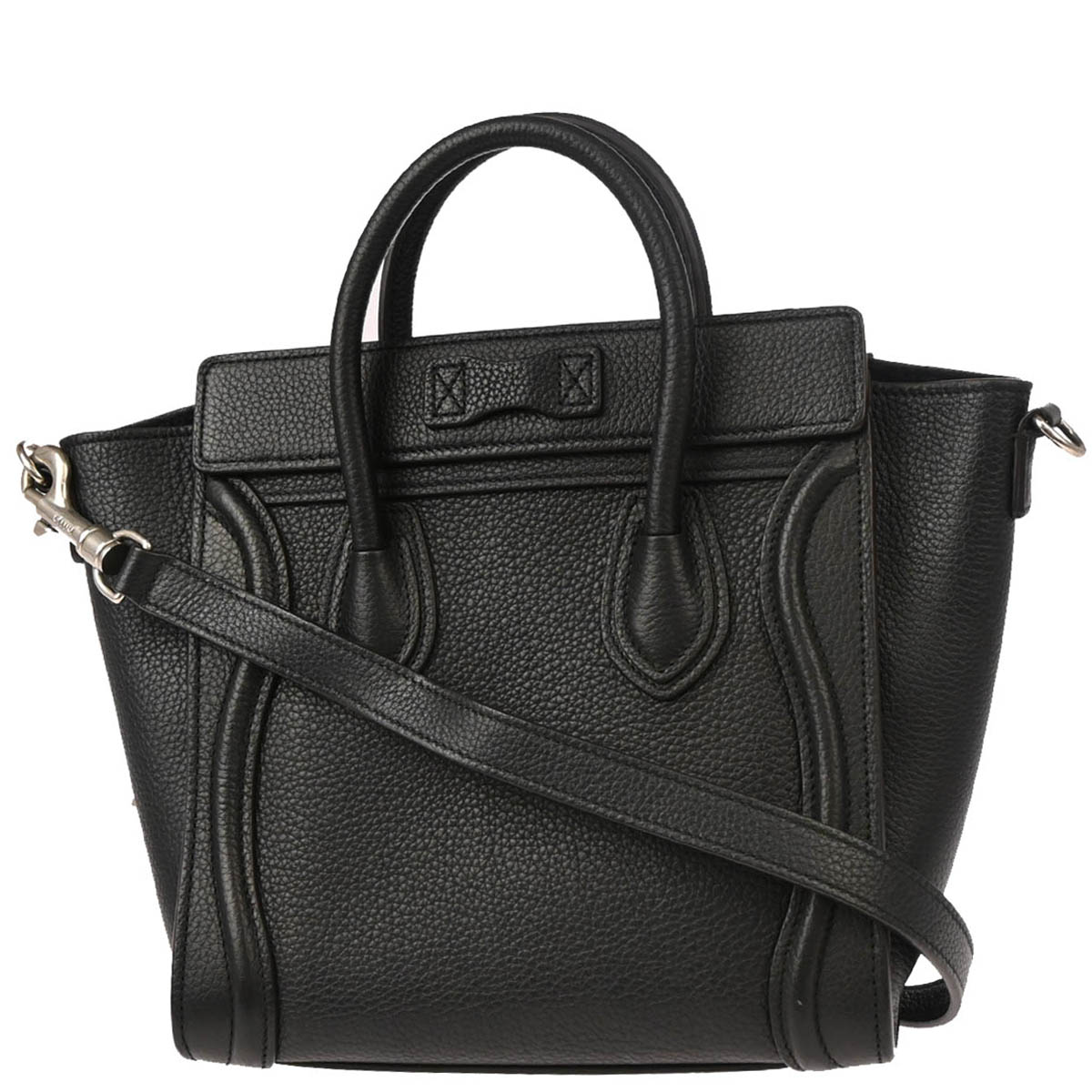 Celine Black Nano Luggage 2way Shoulder Handbag