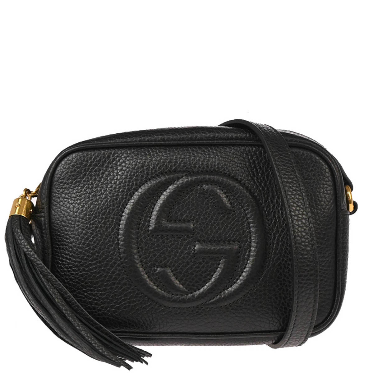 Gucci Black Leather Soho Shoulder Bag