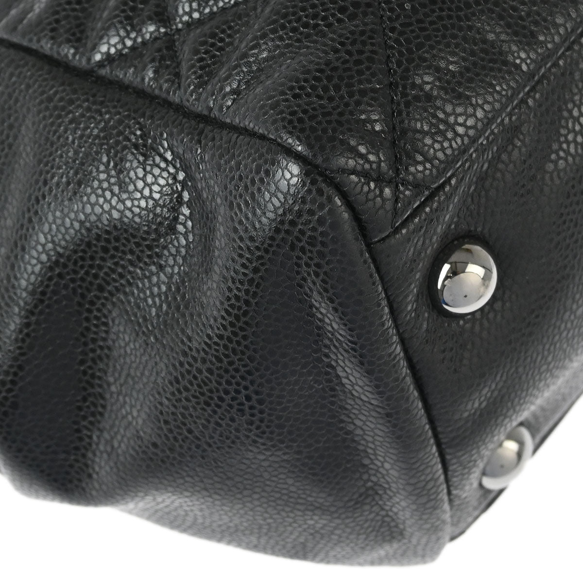 Chanel 2010-2011 Black Caviar Cells Tote Handbag
