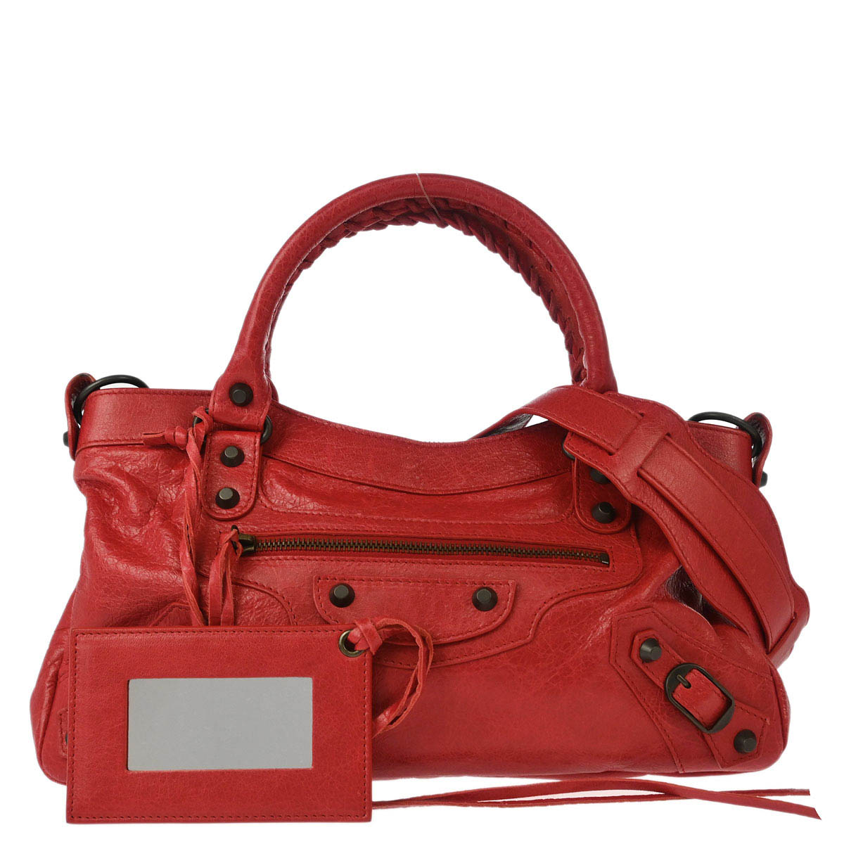 Balenciaga Red The First 2way Shoulder Handbag