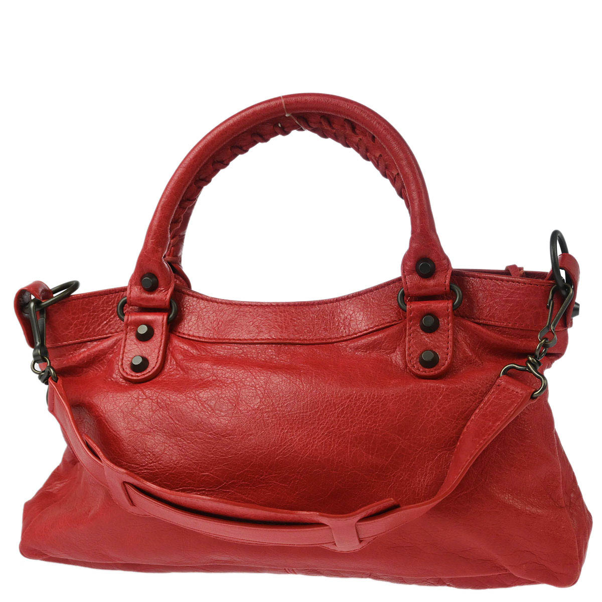 Balenciaga Red The First 2way Shoulder Handbag
