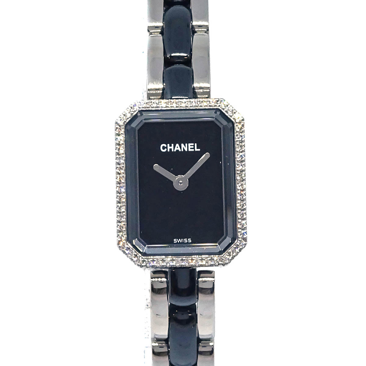 Chanel Premiere H2163 Quartz Watch Ceramic SS Diamond