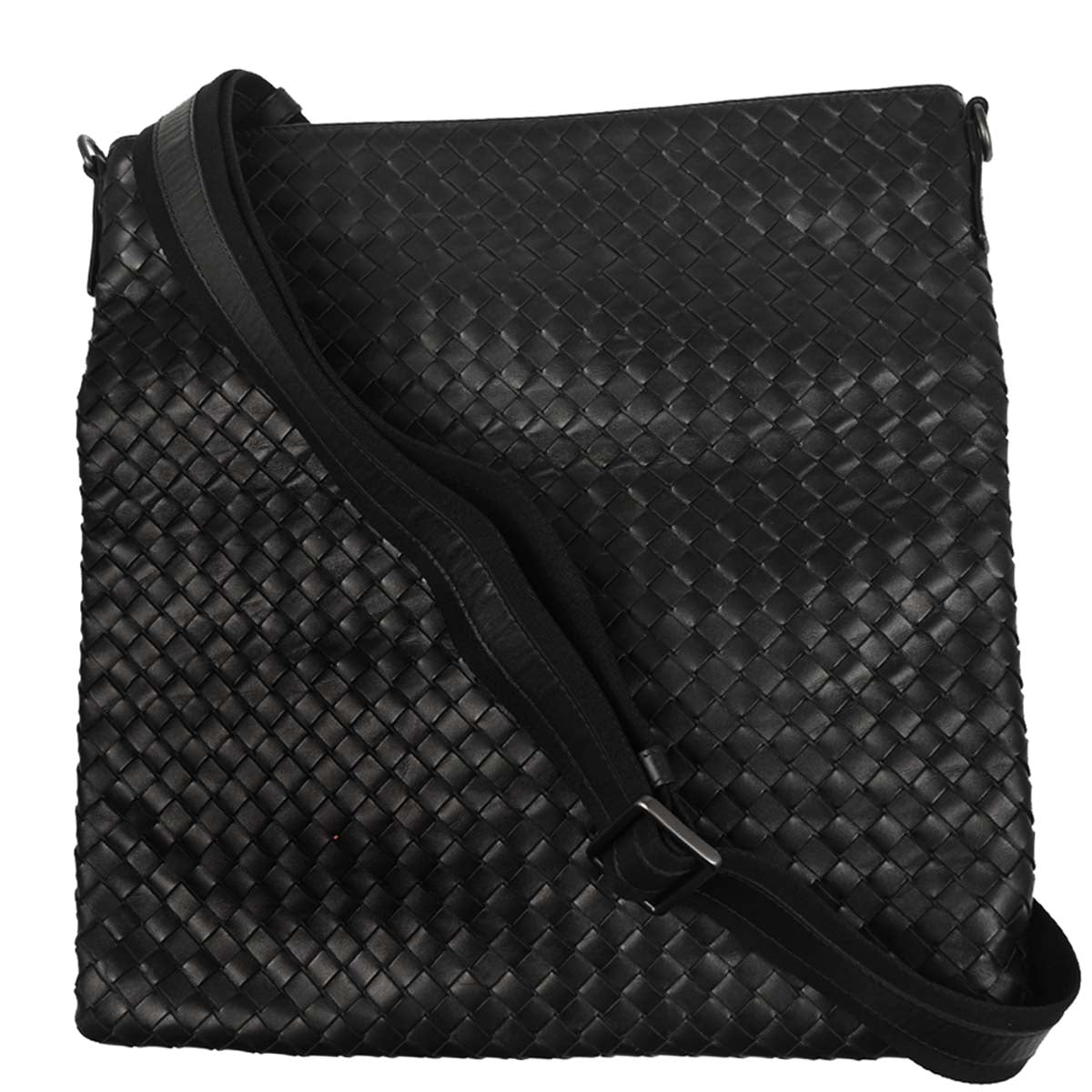 Bottega Veneta Black Intrecciato Crossbody Shoulder Bag