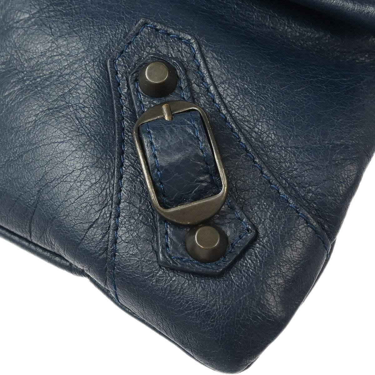Balenciaga Navy Classic Envelope 2way Shoulder Clutch