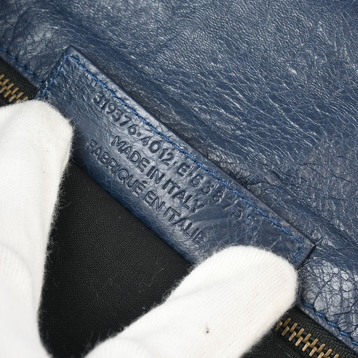 Balenciaga Navy Classic Envelope 2way Shoulder Clutch