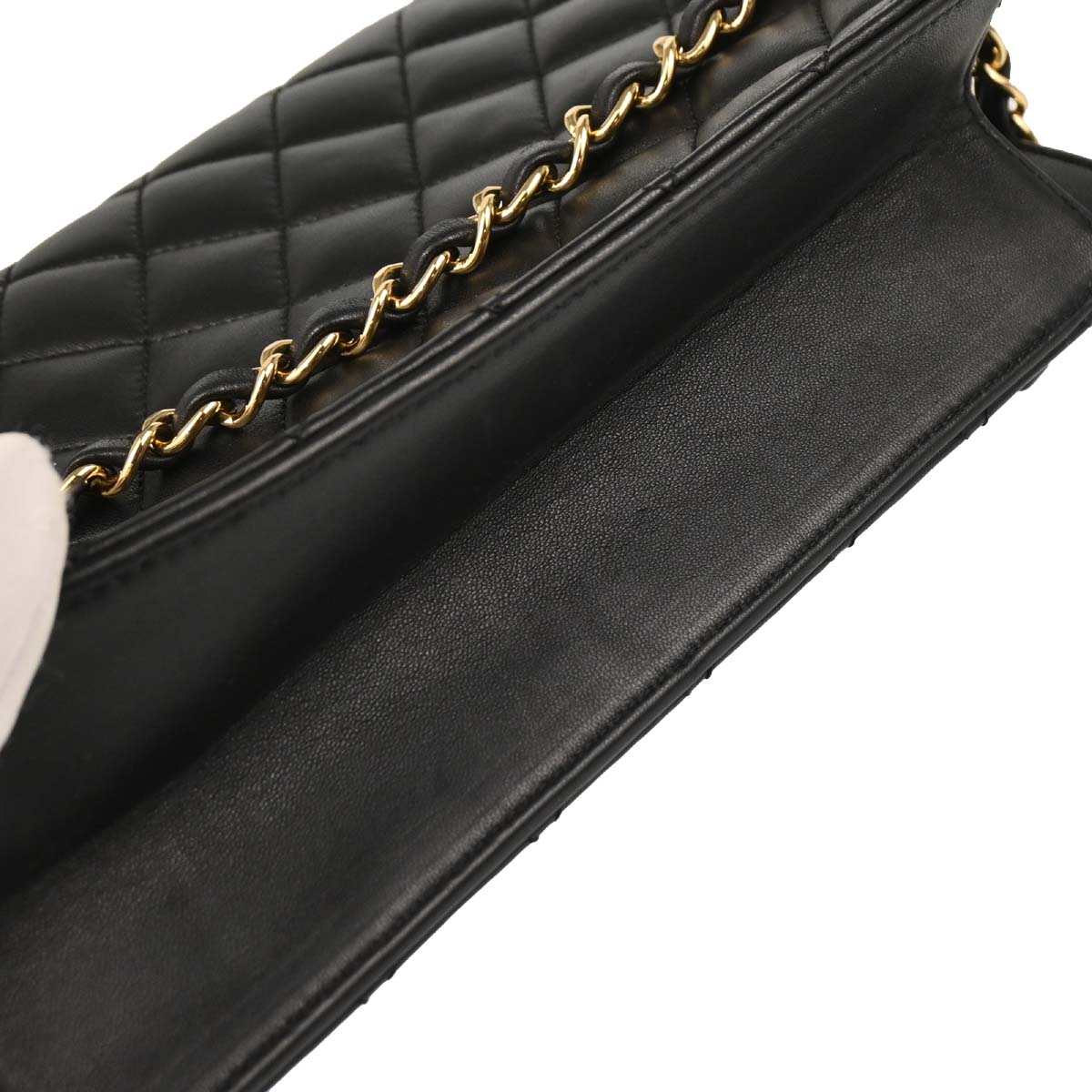Chanel 2010-2011 Black Lambskin Turnlock Medium Half Flap Shoulder Bag