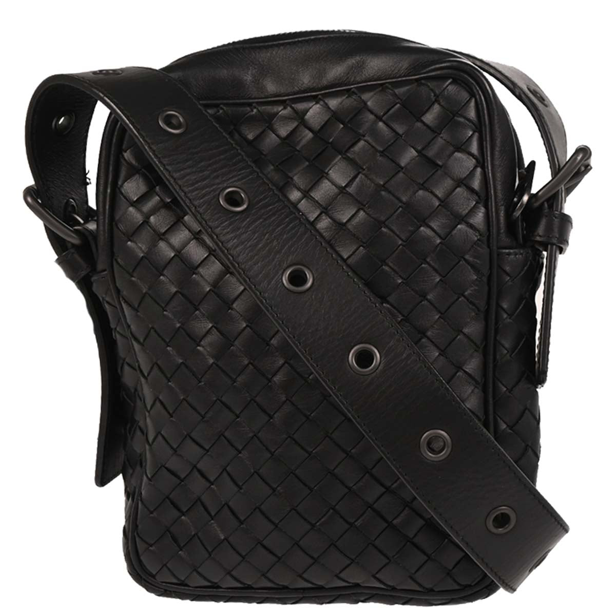Bottega Veneta Black intrecciato Shoulder Bag