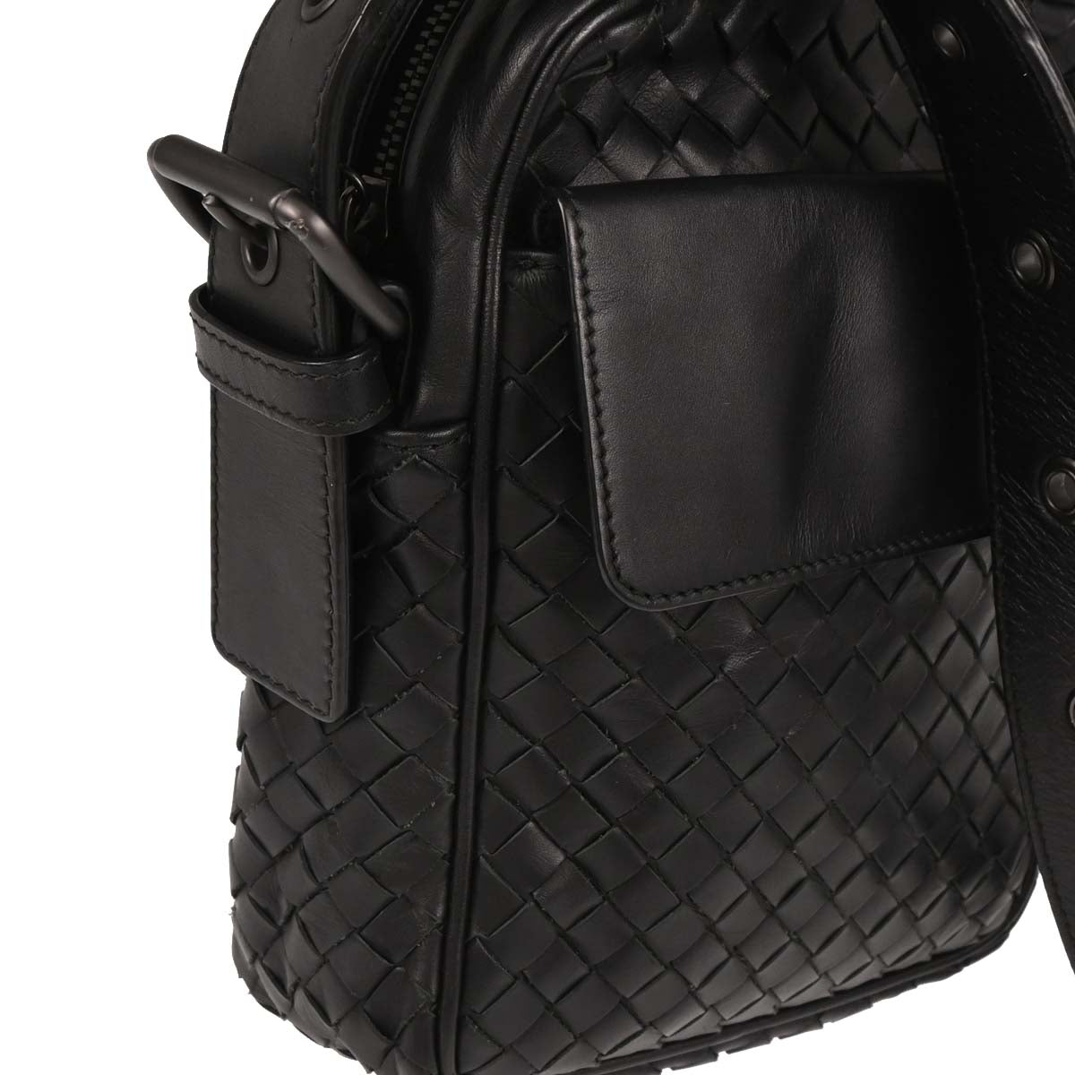 Bottega Veneta Black intrecciato Shoulder Bag