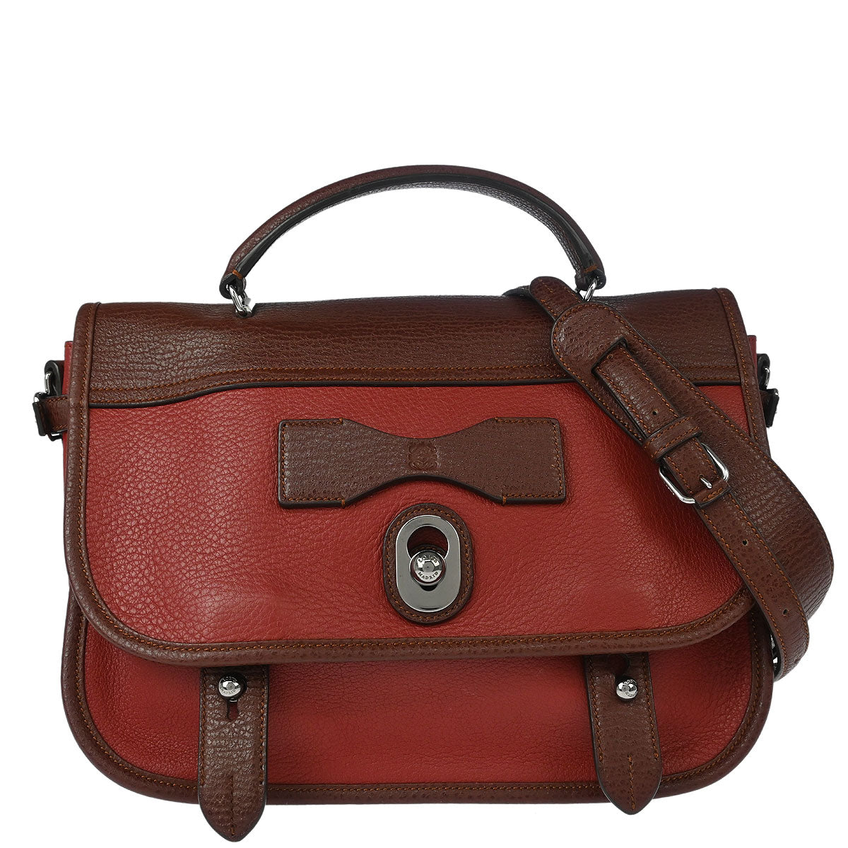 Loewe 2013 Red Brown Cartero 28 2way Shoulder Handbag