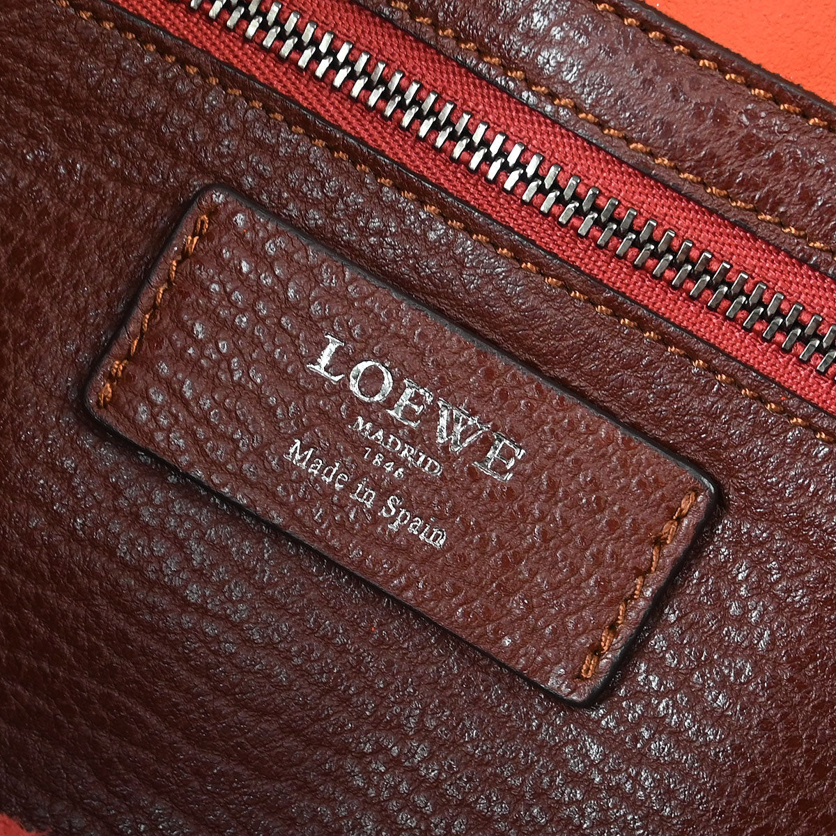 Loewe 2013 Red Brown Cartero 28 2way Shoulder Handbag