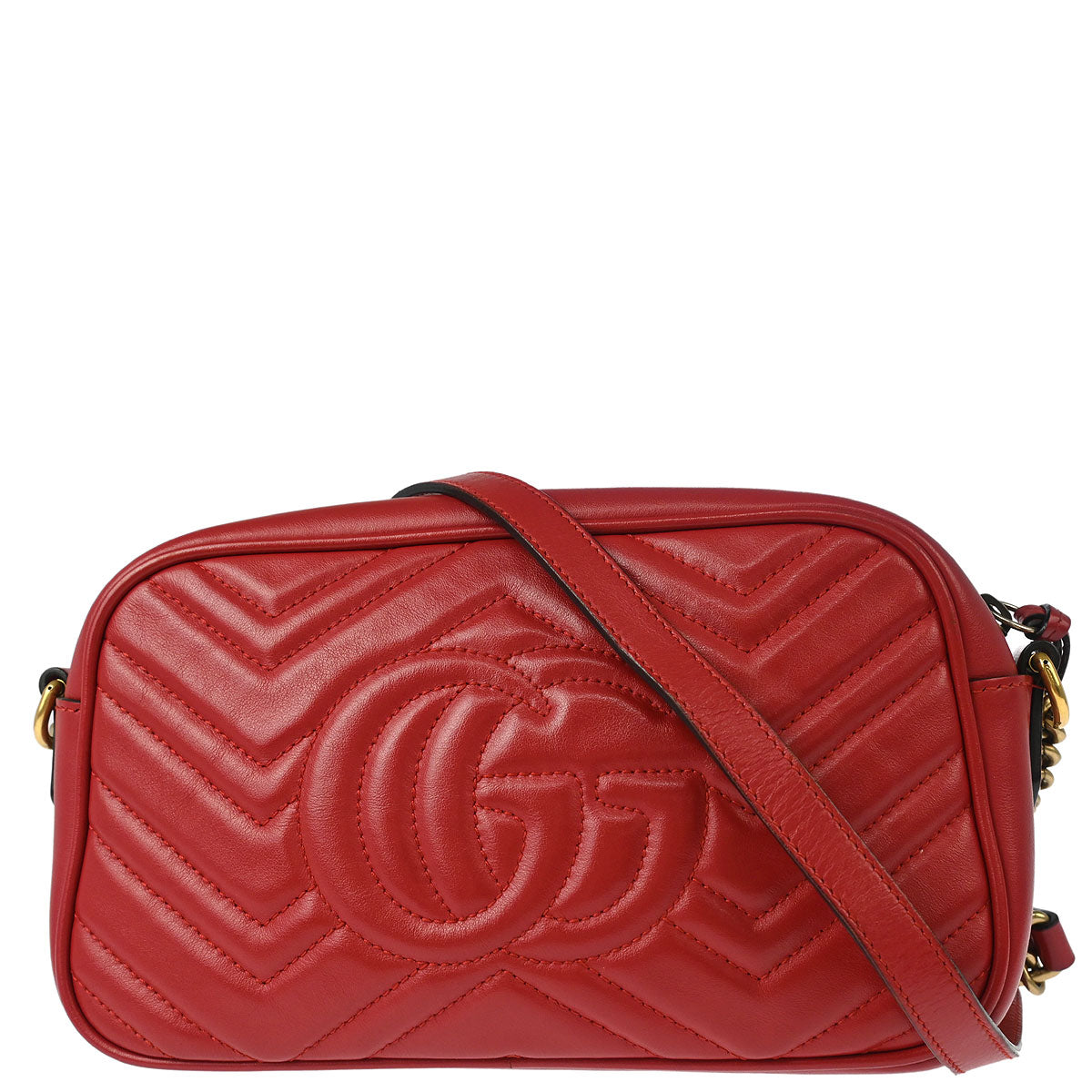 Gucci Red GG Marmont Shoulder Bag